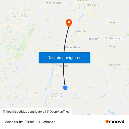 Winden Im Elztal to Winden map