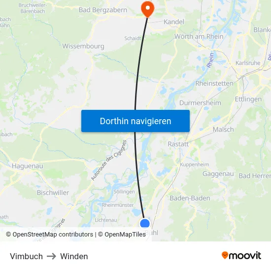Vimbuch to Winden map