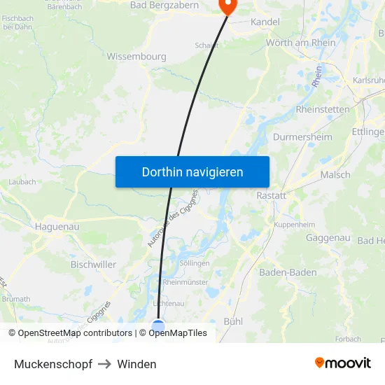 Muckenschopf to Winden map
