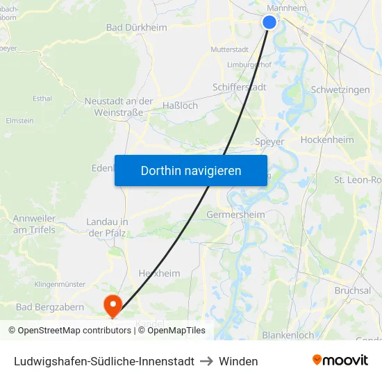 Ludwigshafen-Südliche-Innenstadt to Winden map
