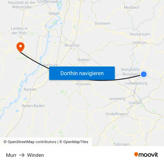 Murr to Winden map