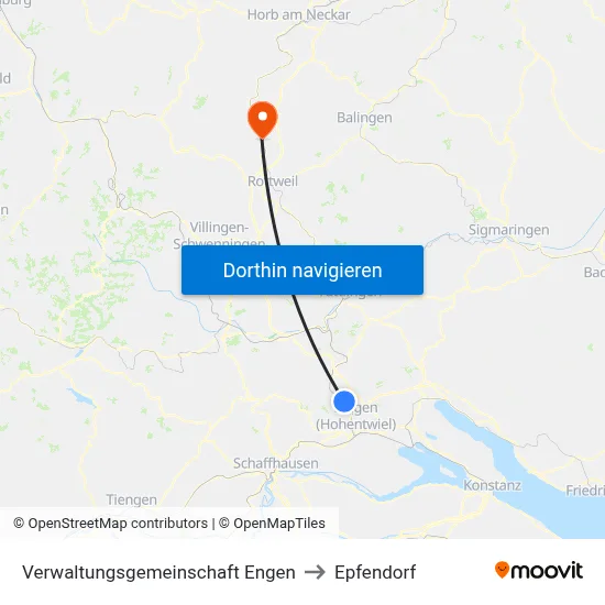 Verwaltungsgemeinschaft Engen to Epfendorf map