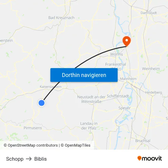 Schopp to Biblis map