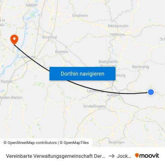 Vereinbarte Verwaltungsgemeinschaft Der Stadt Schorndorf to Jockgrim map
