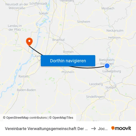 Vereinbarte Verwaltungsgemeinschaft Der Stadt Bietigheim-Bissingen to Jockgrim map