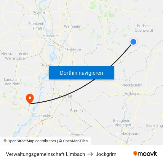 Verwaltungsgemeinschaft Limbach to Jockgrim map