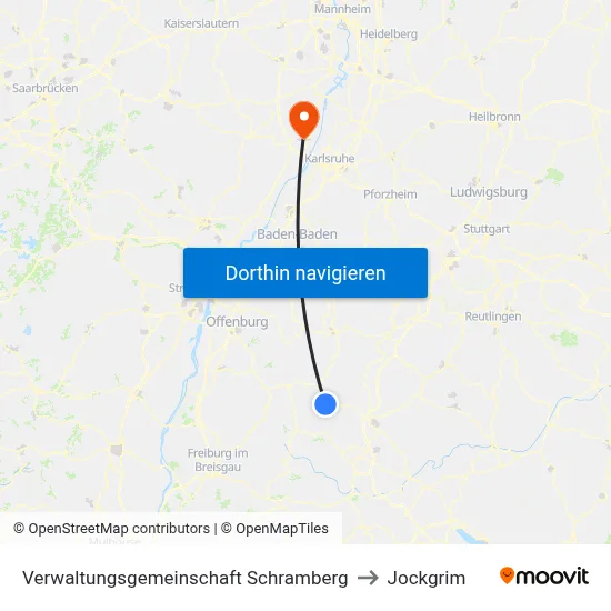 Verwaltungsgemeinschaft Schramberg to Jockgrim map