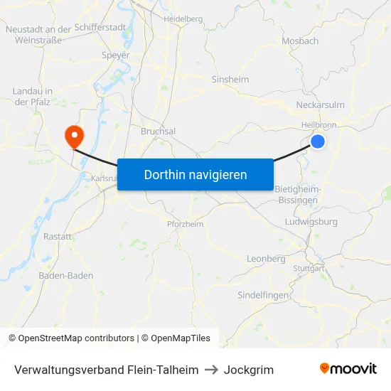 Verwaltungsverband Flein-Talheim to Jockgrim map