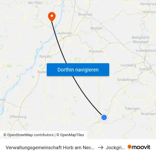 Verwaltungsgemeinschaft Horb am Neckar to Jockgrim map