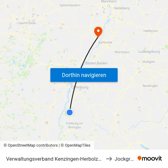 Verwaltungsverband Kenzingen-Herbolzheim to Jockgrim map