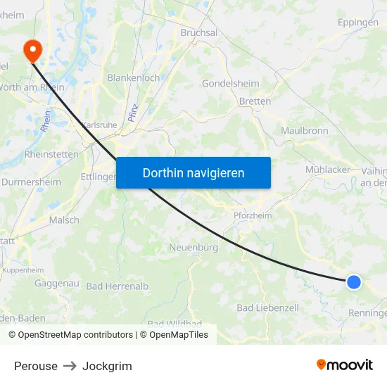 Perouse to Jockgrim map