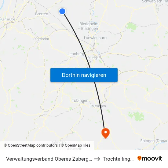 Verwaltungsverband Oberes Zabergäu to Trochtelfingen map