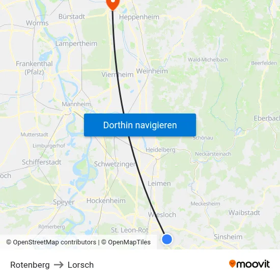 Rotenberg to Lorsch map