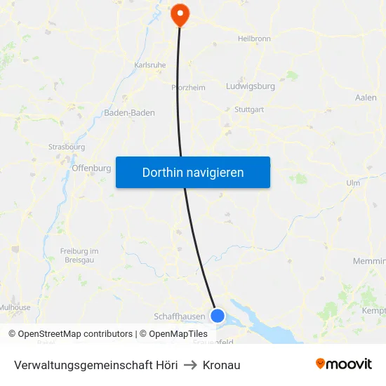 Verwaltungsgemeinschaft Höri to Kronau map