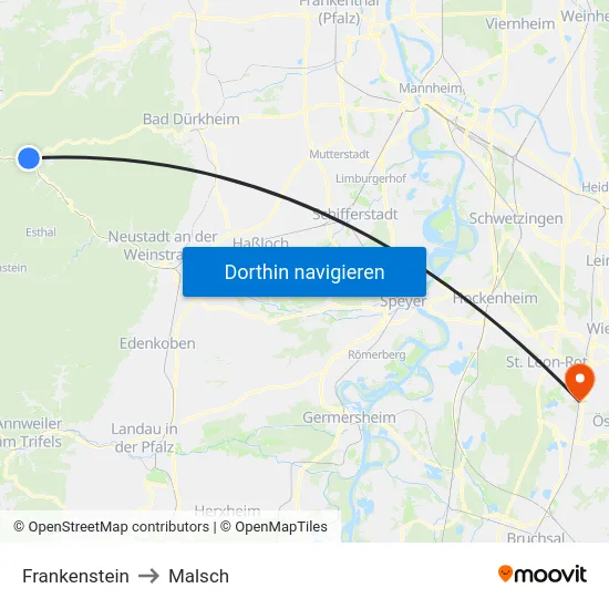 Frankenstein to Malsch map