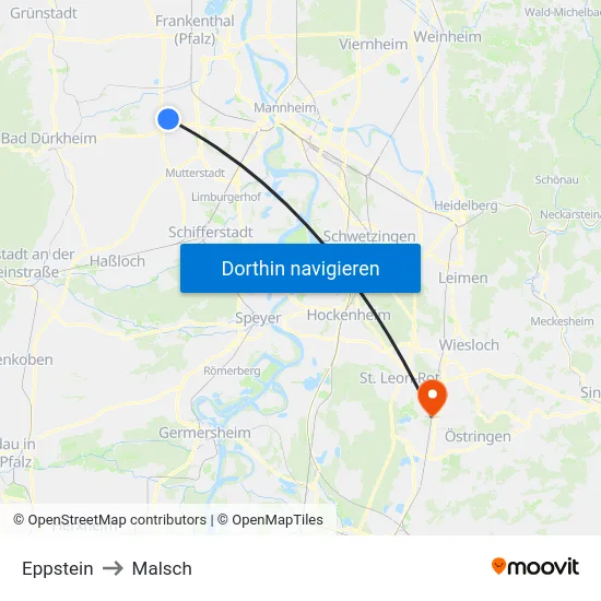 Eppstein to Malsch map
