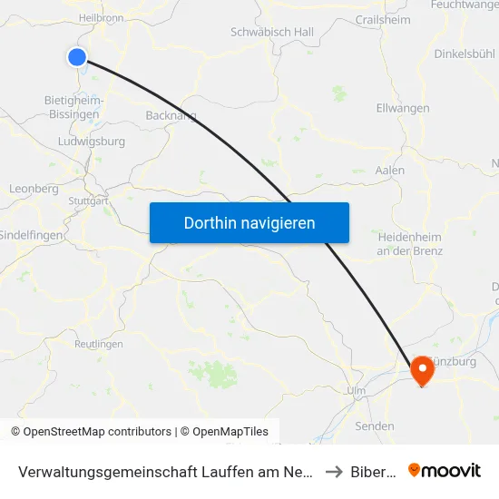 Verwaltungsgemeinschaft Lauffen am Neckar to Bibertal map