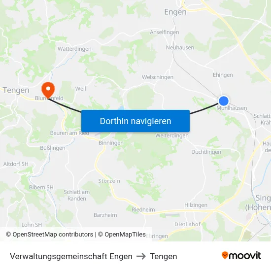 Verwaltungsgemeinschaft Engen to Tengen map