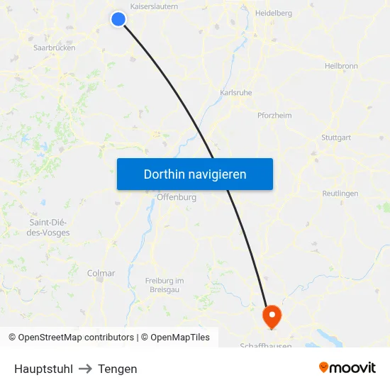 Hauptstuhl to Tengen map