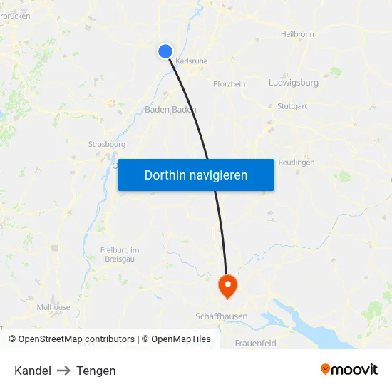 Kandel to Tengen map