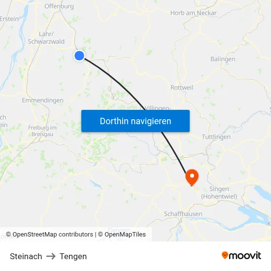 Steinach to Tengen map