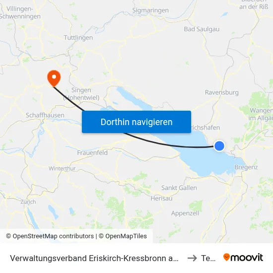 Verwaltungsverband Eriskirch-Kressbronn am Bodensee-Langenargen to Tengen map