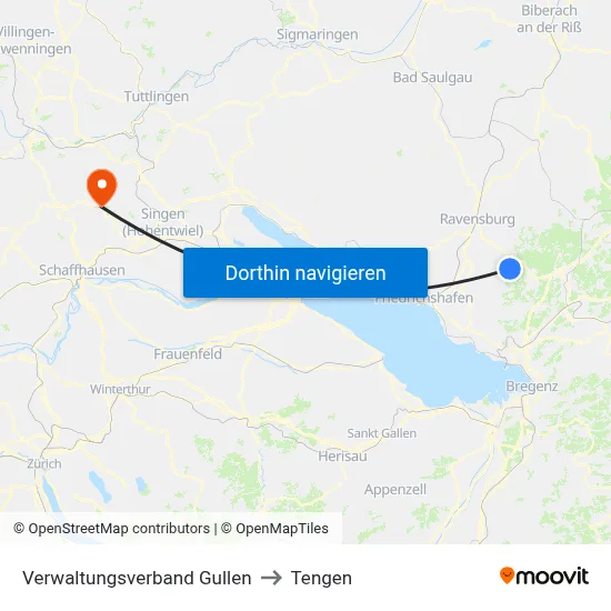 Verwaltungsverband Gullen to Tengen map