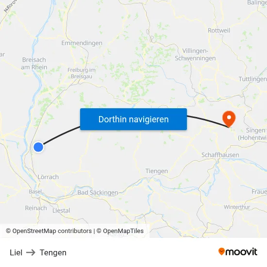 Liel to Tengen map