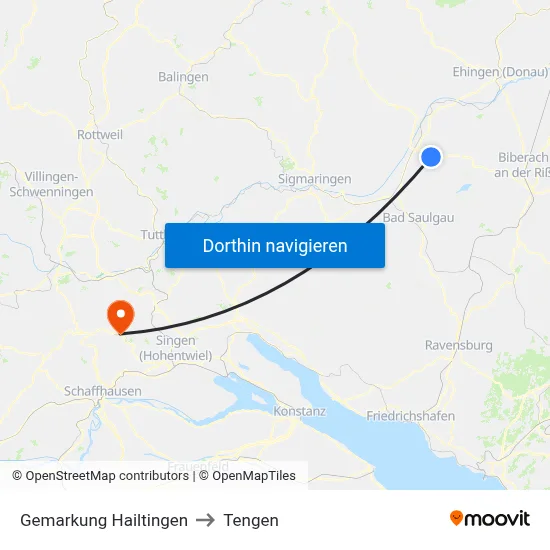Gemarkung Hailtingen to Tengen map