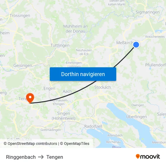 Ringgenbach to Tengen map