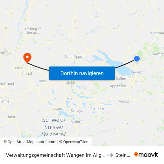 Verwaltungsgemeinschaft Wangen Im Allgäu to Steinen map