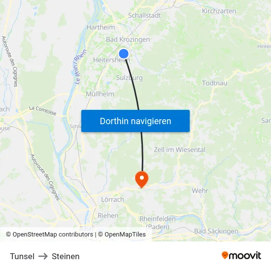 Tunsel to Steinen map