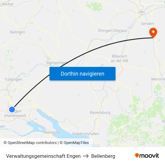 Verwaltungsgemeinschaft Engen to Bellenberg map