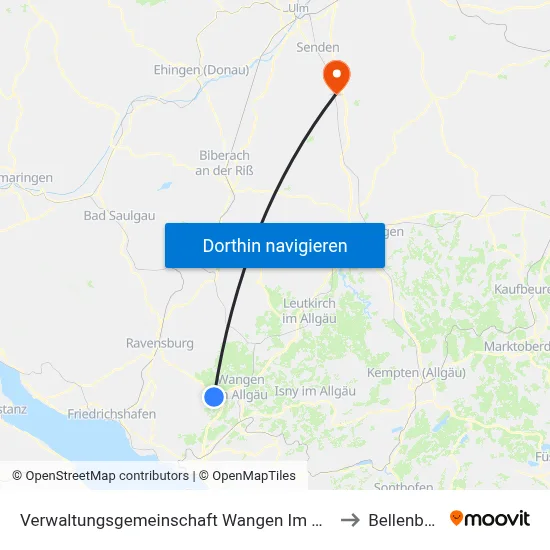 Verwaltungsgemeinschaft Wangen Im Allgäu to Bellenberg map