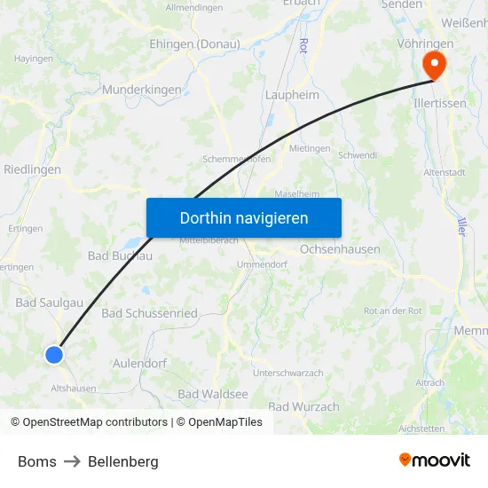 Boms to Bellenberg map