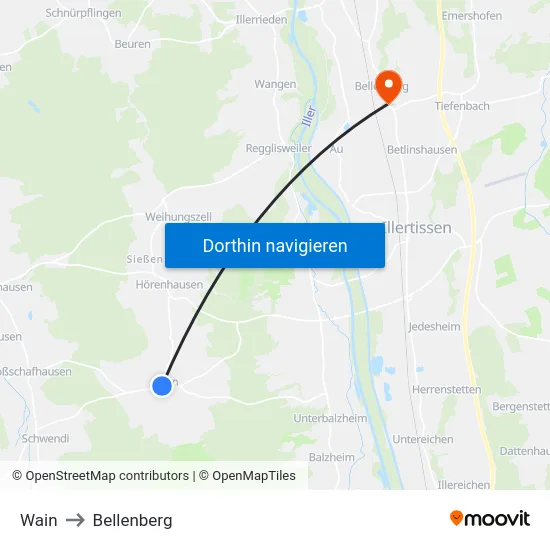 Wain to Bellenberg map