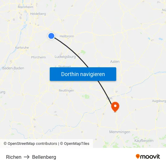 Richen to Bellenberg map