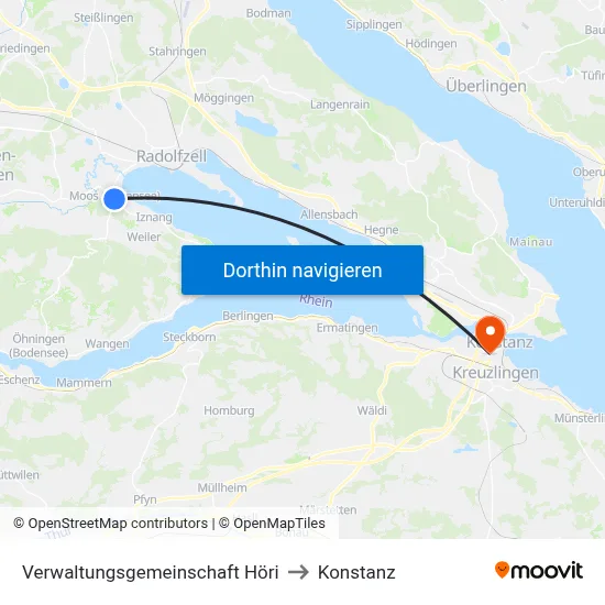 Verwaltungsgemeinschaft Höri to Konstanz map