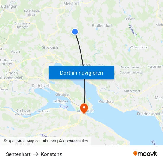 Sentenhart to Konstanz map