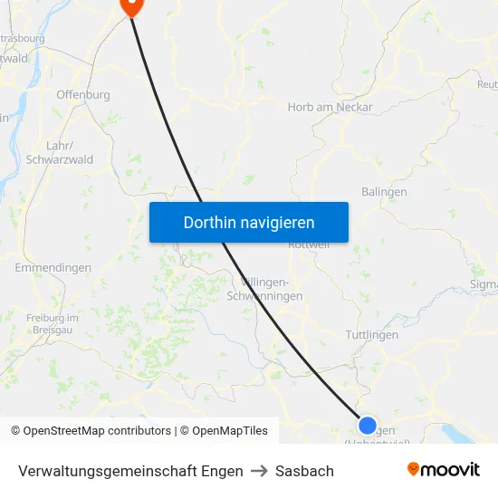 Verwaltungsgemeinschaft Engen to Sasbach map