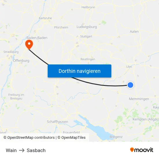 Wain to Sasbach map