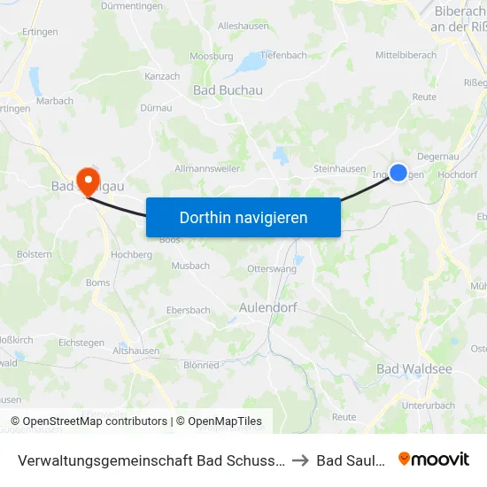 Verwaltungsgemeinschaft Bad Schussenried to Bad Saulgau map