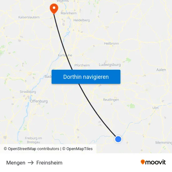 Mengen to Freinsheim map