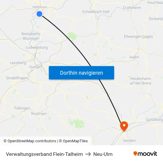 Verwaltungsverband Flein-Talheim to Neu-Ulm map