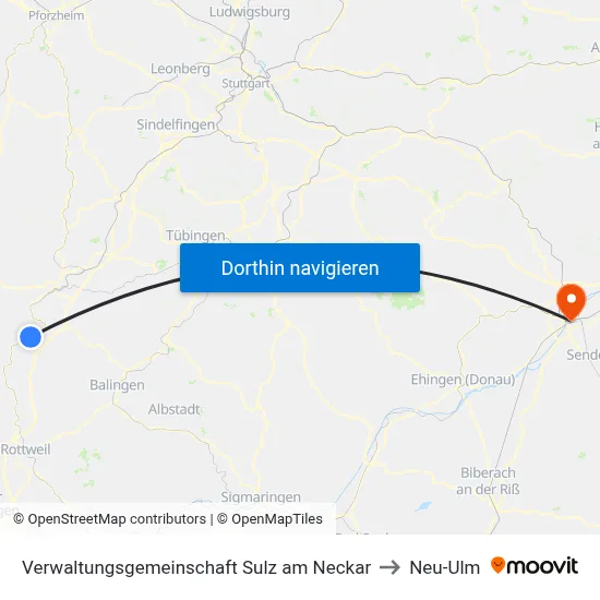 Verwaltungsgemeinschaft Sulz am Neckar to Neu-Ulm map