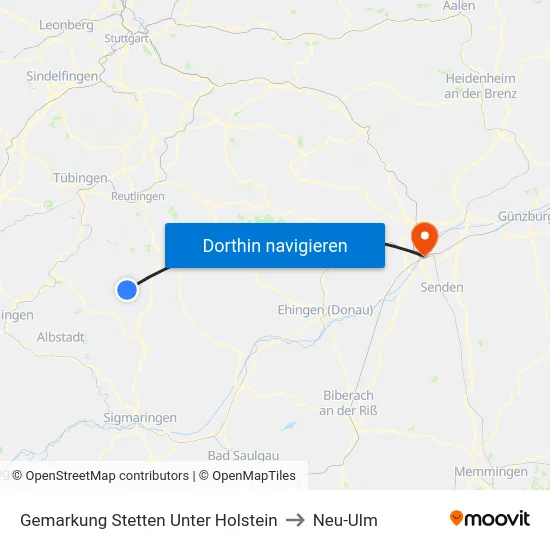 Gemarkung Stetten Unter Holstein to Neu-Ulm map