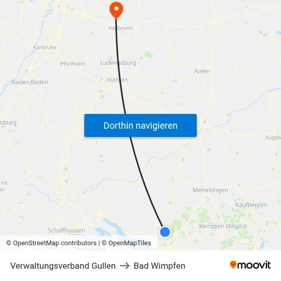 Verwaltungsverband Gullen to Bad Wimpfen map