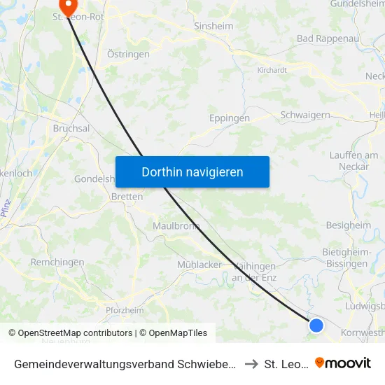 Gemeindeverwaltungsverband Schwieberdingen-Hemmingen to St. Leon-Rot map