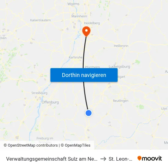 Verwaltungsgemeinschaft Sulz am Neckar to St. Leon-Rot map