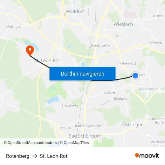 Rotenberg to St. Leon-Rot map